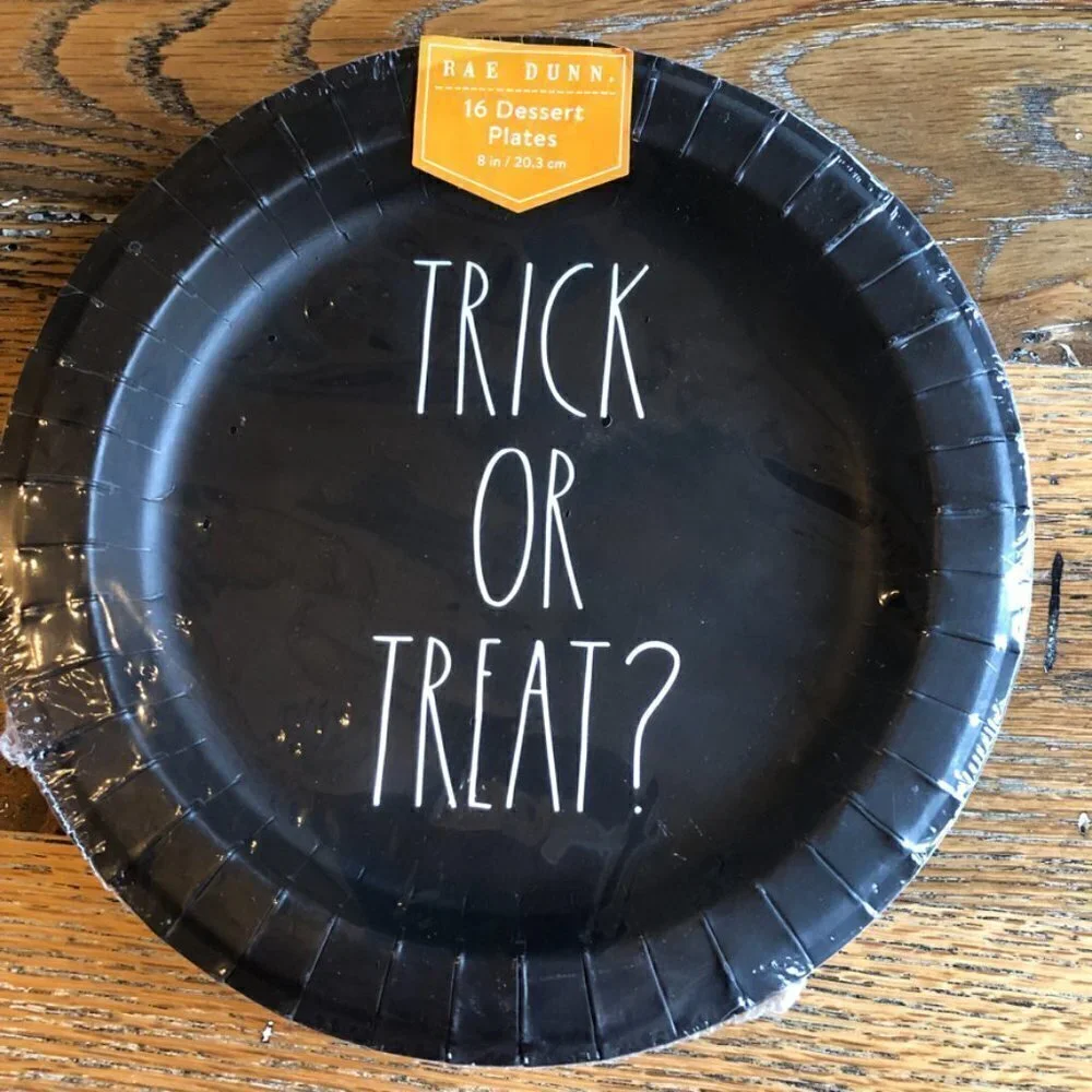 Rae Dunn Halloween Dessert Plates and Beverage Napkins